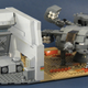Illustration for article titled Very Cool Microscale Lego Dropship Diorama from iAliens/i